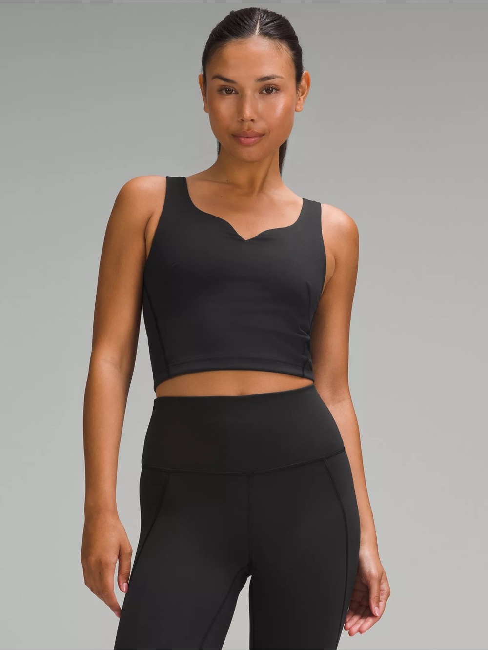 Lululemon Wunder Train Sweetheart Tank Top In Black Sz8 MSRP:$68 Worn Once